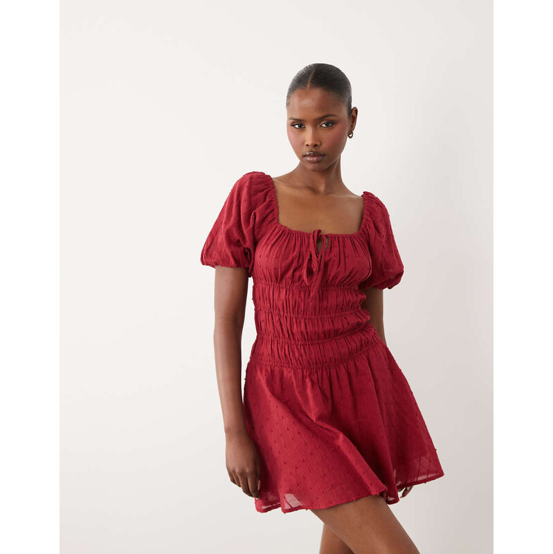 Wednesdays Girl Wednesdays Girl mini tea dress in summer berry