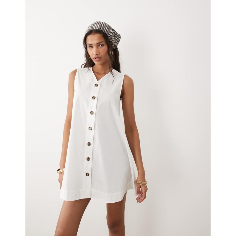 Wednesdays Girl Wednesdays Girl button up chambray mini shift
