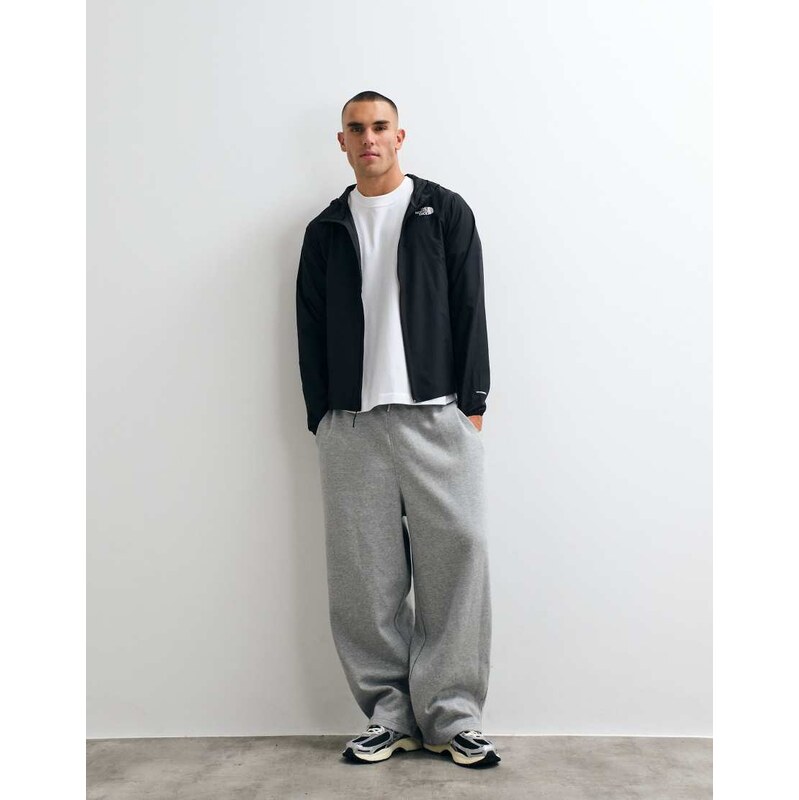 The North Face hooded wind jacket in black