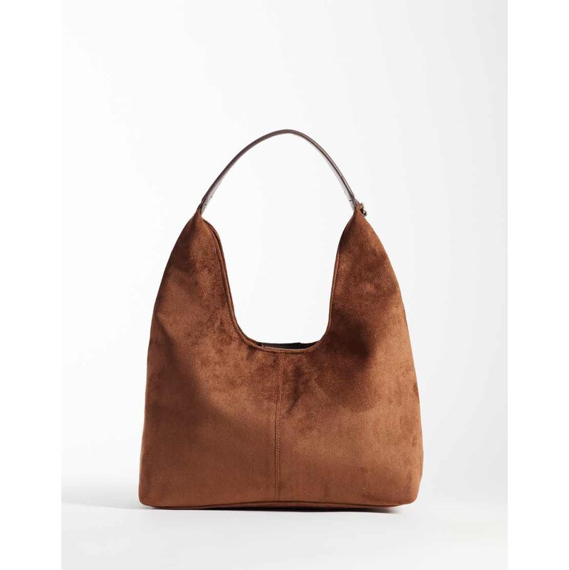Accessorize suedette slouch shoulder bag in camel-Neutral