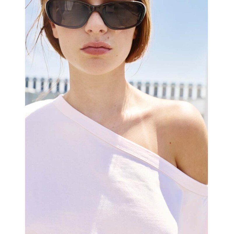 Pull&Bear Rounded sunglasses in brown