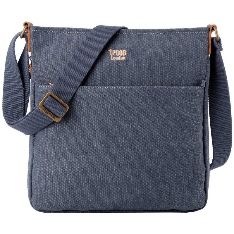 Troop London Velká značková crossbody taška - modrá (GT549)