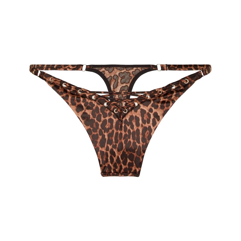 Hunkemöller Tanga hnědá / tmavě hnědá