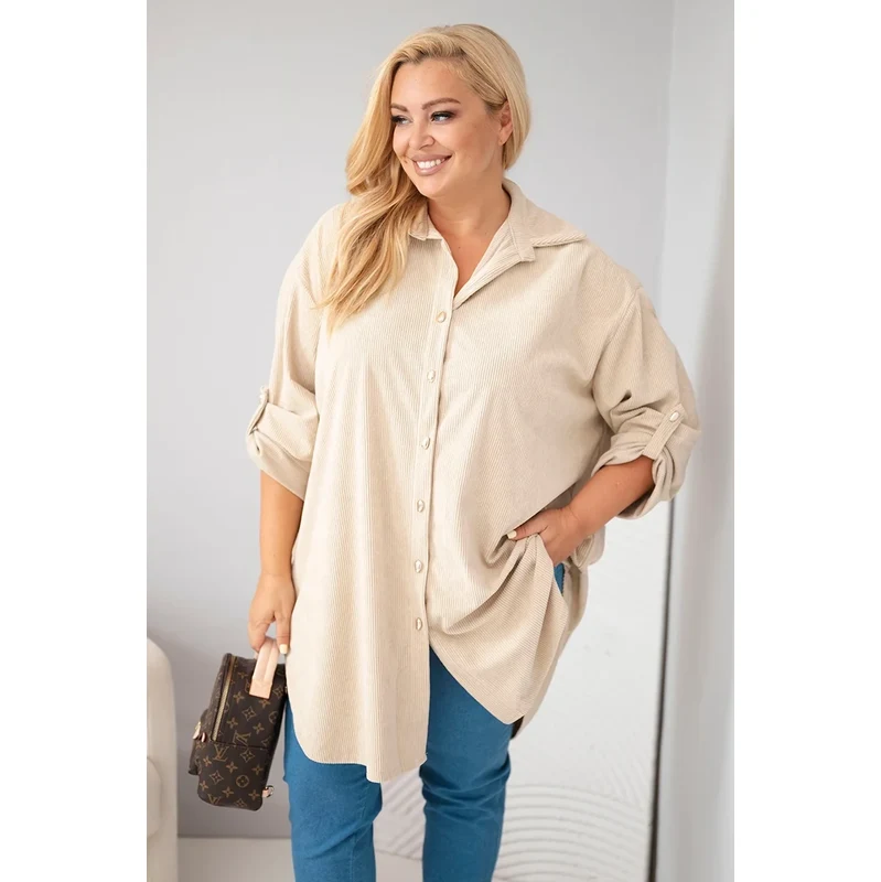 Kesi Włoski Plus size košile z viskózy Kesi