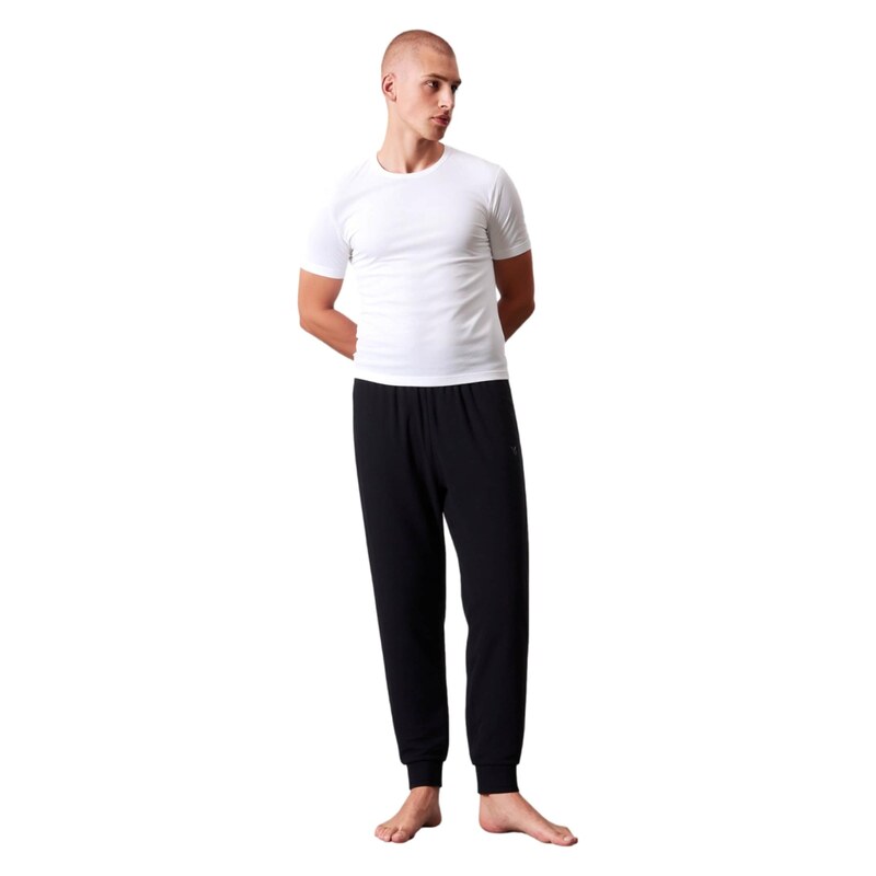 Lyle & Scott Pyžamo dlouhé Ward černá / bílá