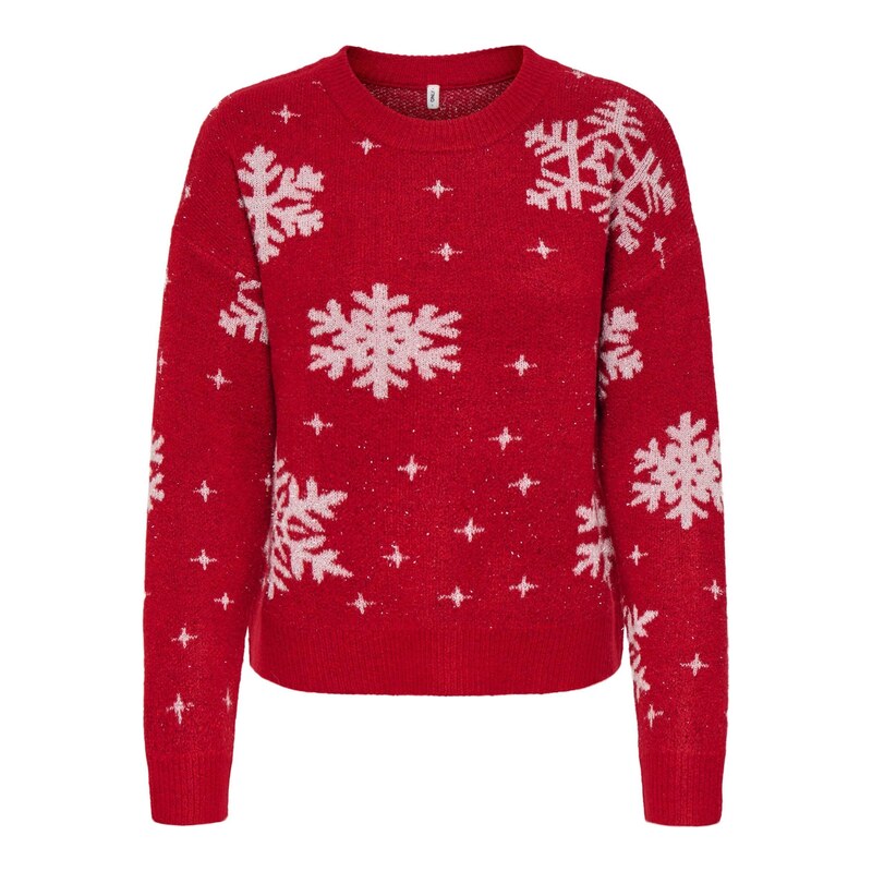 ONLY Svetr ONLXmas červená / bílá