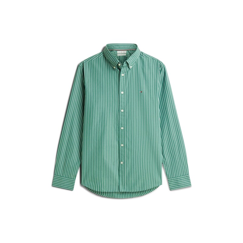 TOMMY HILFIGER Košile FLEX zelená / bílá