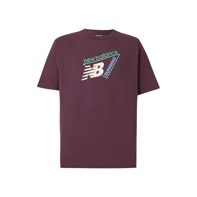new balance Tričko světlemodrá / světle zelená / vínově červená