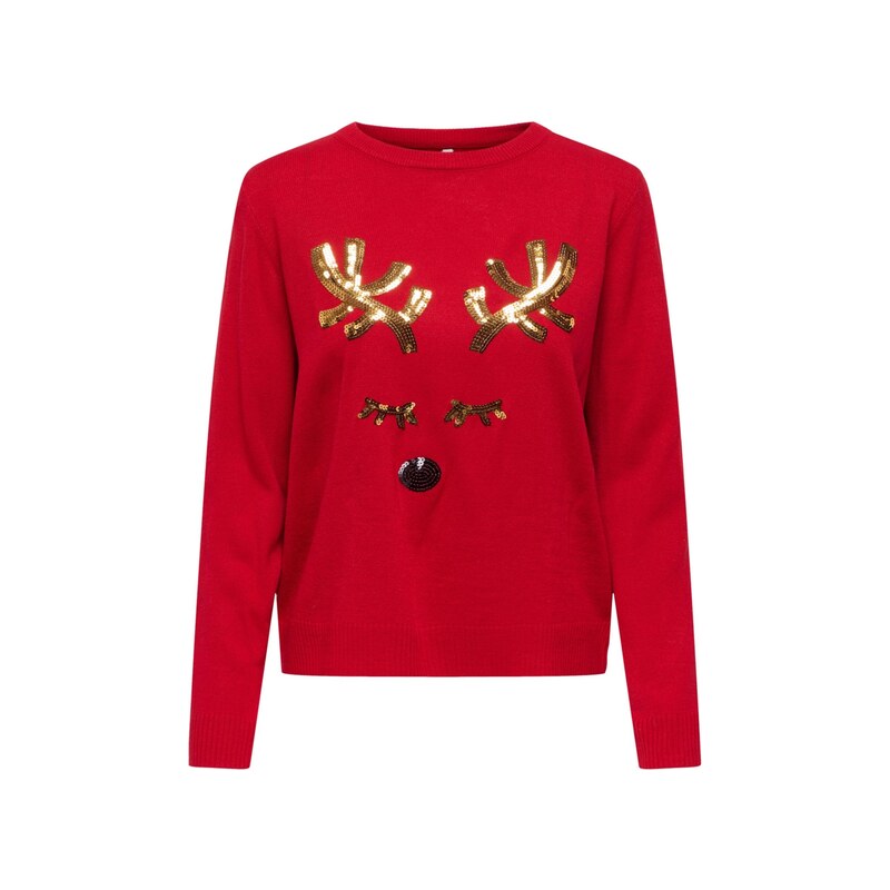 ONLY Svetr ONLXmas Shine červená