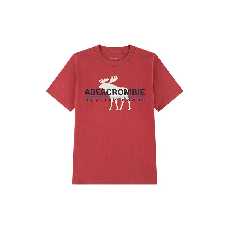 Abercrombie & Fitch Tričko tmavě modrá / červená / černá / bílá