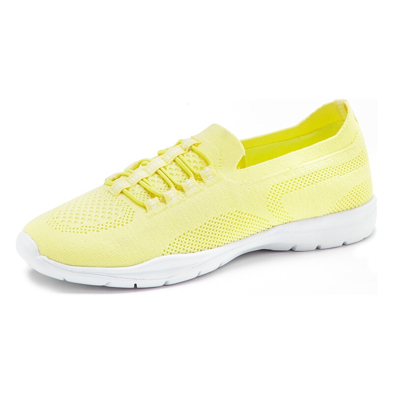 LASCANA Slip on boty světle žlutá