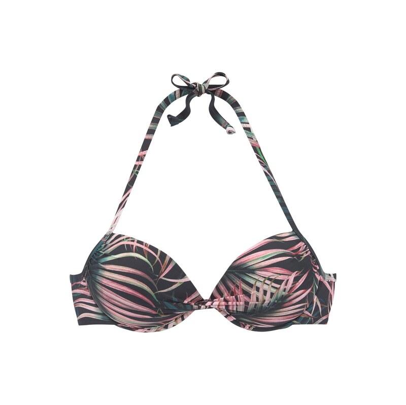 LASCANA Horní díl plavek zelená / pink / černá