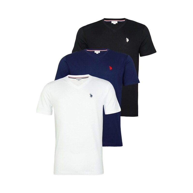 U.S. POLO ASSN. Tričko modrá / černá / bílá