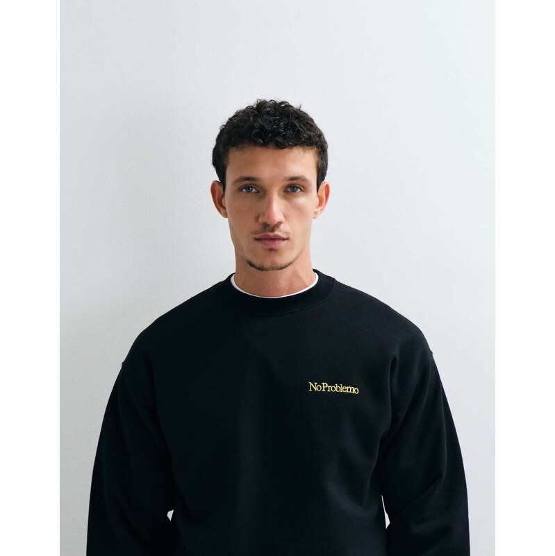 No Problemo 100% cotton mini embroidered logo sweatshirt in