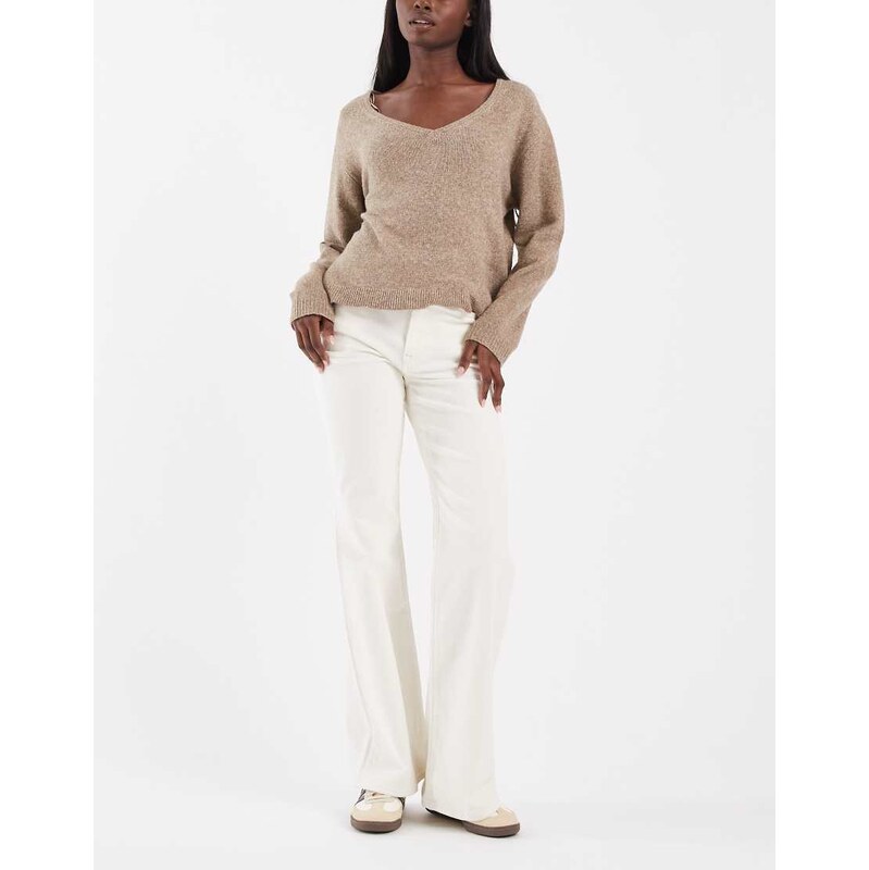 Levis ribcage flare jeans in white