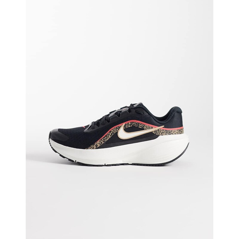 Nike Running Downshifter 14 trainers in black and animal print