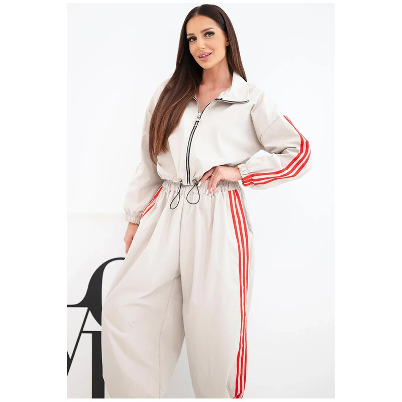 K-Fashion Dámská bavlněná souprava s oversized kalhotami a