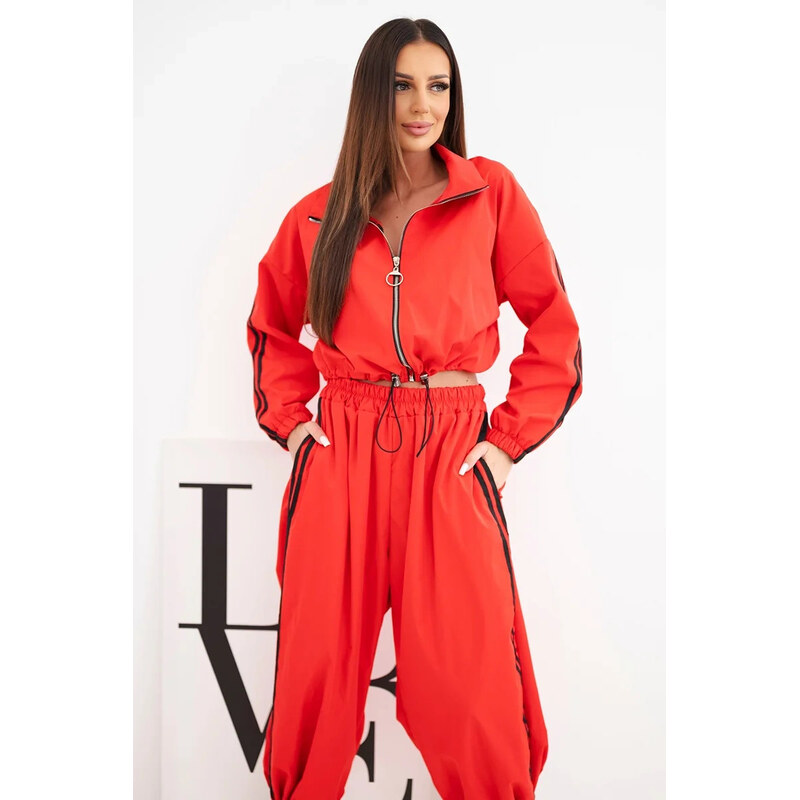 K-Fashion Dámská bavlněná souprava s oversized kalhotami a
