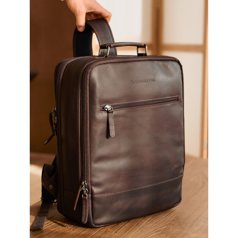 Cestovní kožený batoh The Chesterfield Brand Jamaica - hnědá