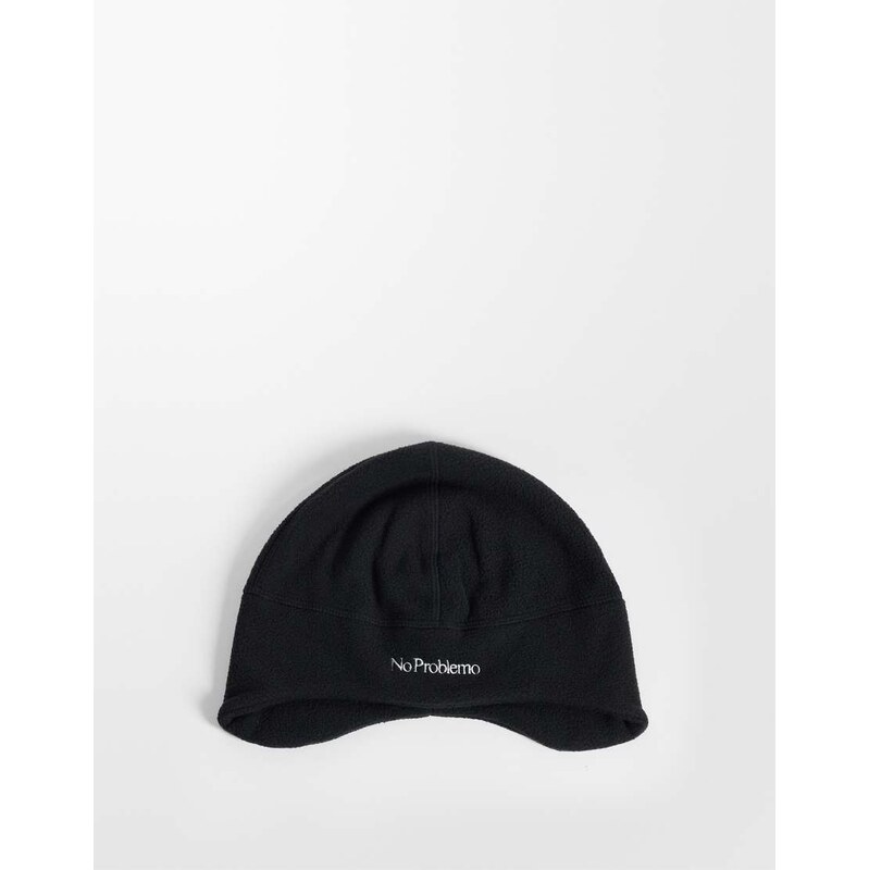 No Problemo hiking beanie with mini logo in black