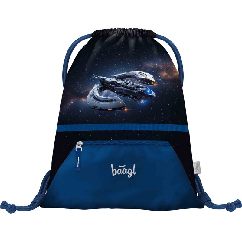 Baagl Vesmírná loď sáček s kapsou, modrá One Size