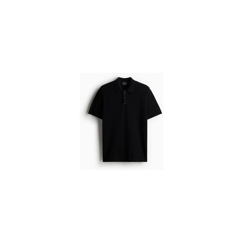 H&M - Tops límečkem Slim Fit - Černá