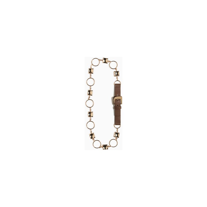 H&M - Chain waist belt - Brown/Gold-Coloured