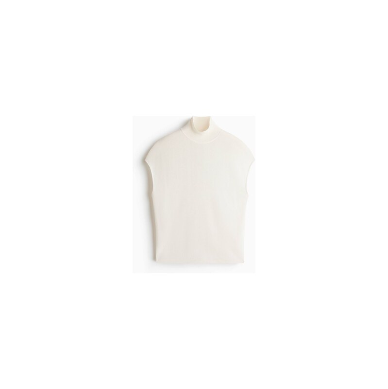 H&M - Lyocell-blend fine-knit turtleneck top - Cream
