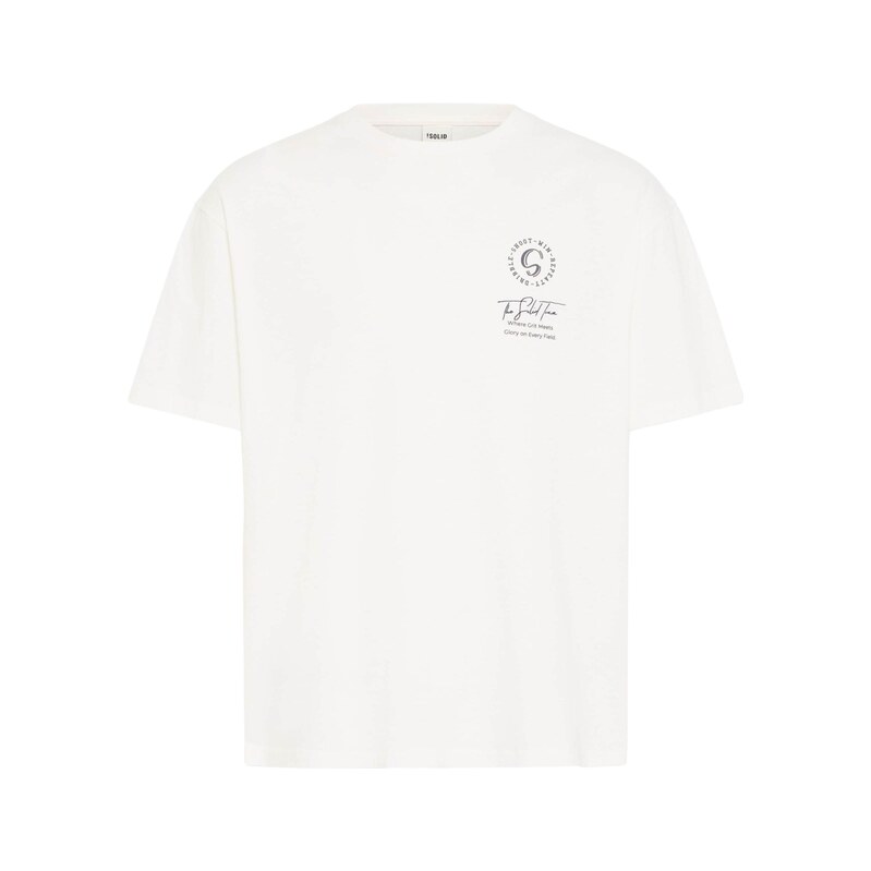 !Solid Tričko Sullivan tmavě šedá / melounová / offwhite