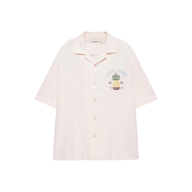 Pull&Bear Košile velbloudí / světlemodrá / smaragdová /