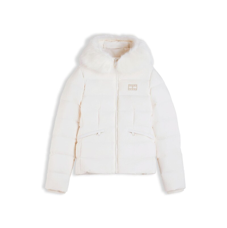Tommy Jeans Zimní bunda bílá