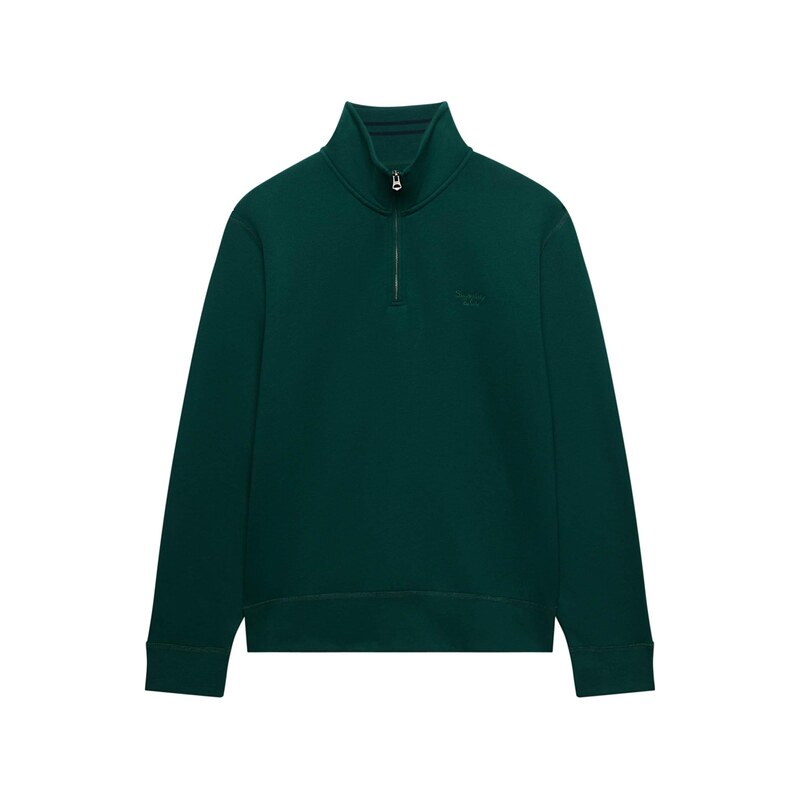 Superdry & Co Mikina ESSENTIAL béžová / tmavě zelená