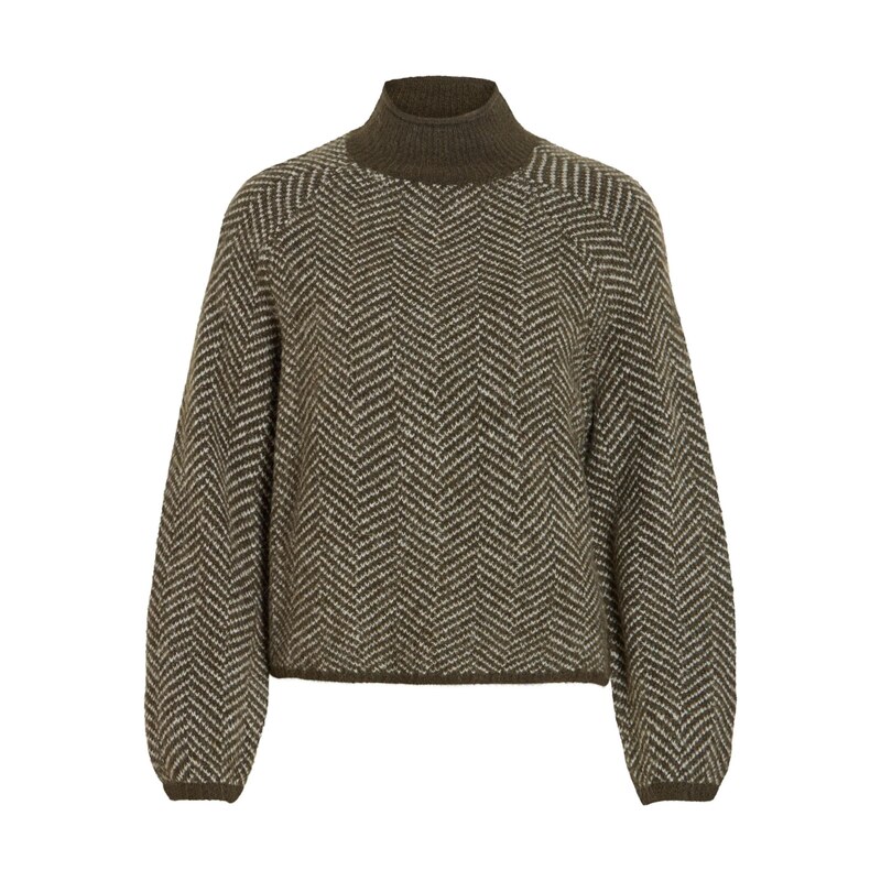 VILA Svetr VILory zelená / bílá