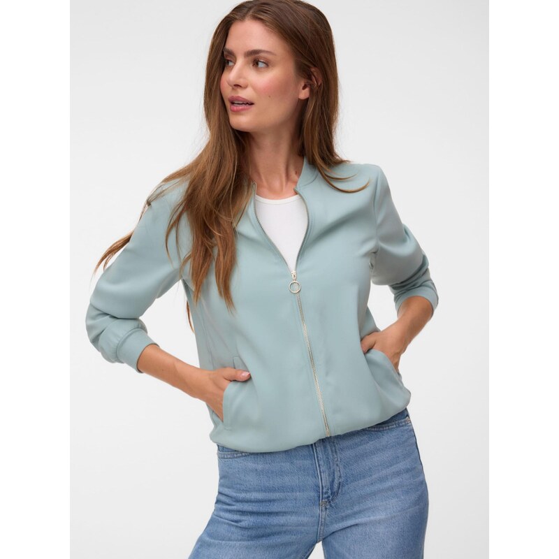 VERO MODA Přechodná bunda VMCOCO pastelová modrá