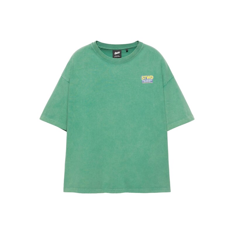 Pull&Bear Tričko STWD modrá / žlutá / světle zelená / červená