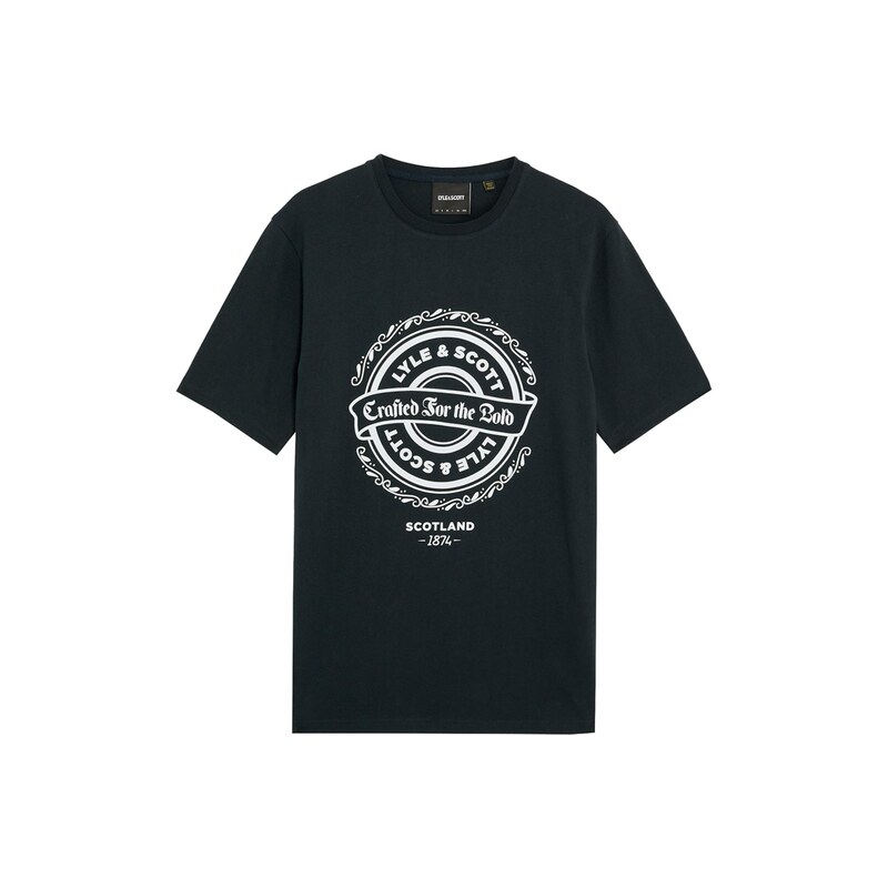 Lyle & Scott Tričko námořnická modř / bílá