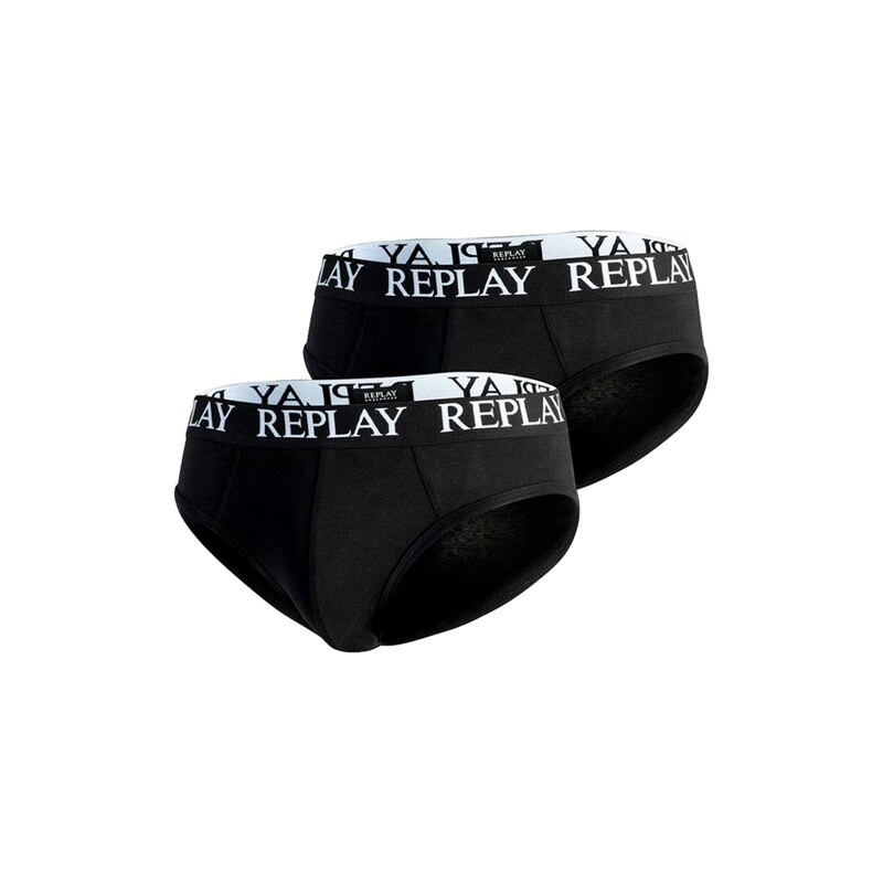 REPLAY Slipy černá / bílá