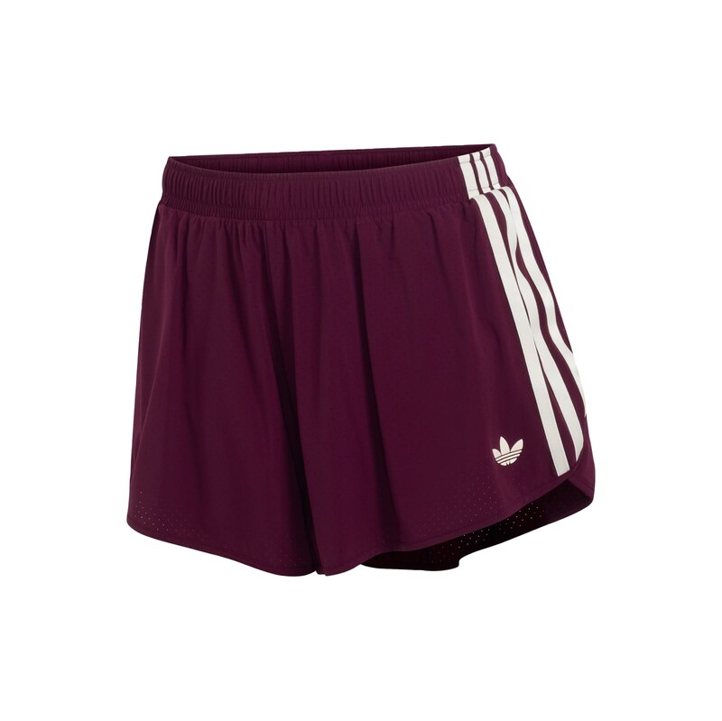 ADIDAS PERFORMANCE Sportovní kalhoty burgundská červeň / bílá