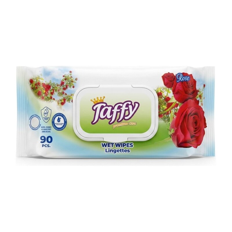 Taffy Premium Care vlhčené ubrousky ROSE 90ks