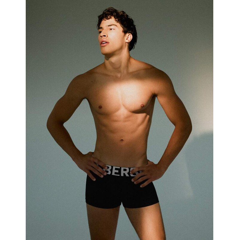 Bershka 3-pack of wide-waistband boxers in grey