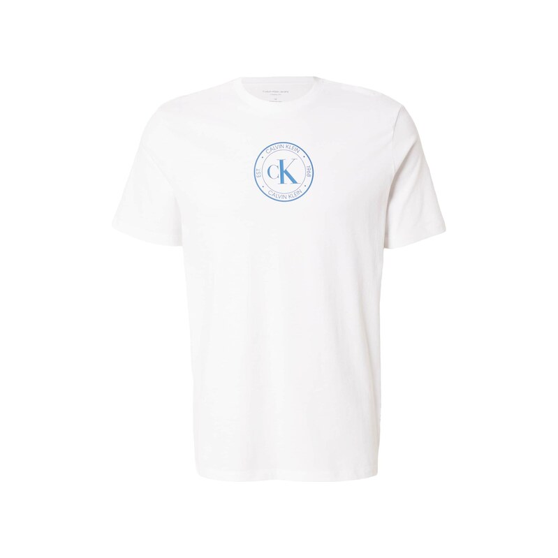 Calvin Klein Jeans Tričko azurová / bílá