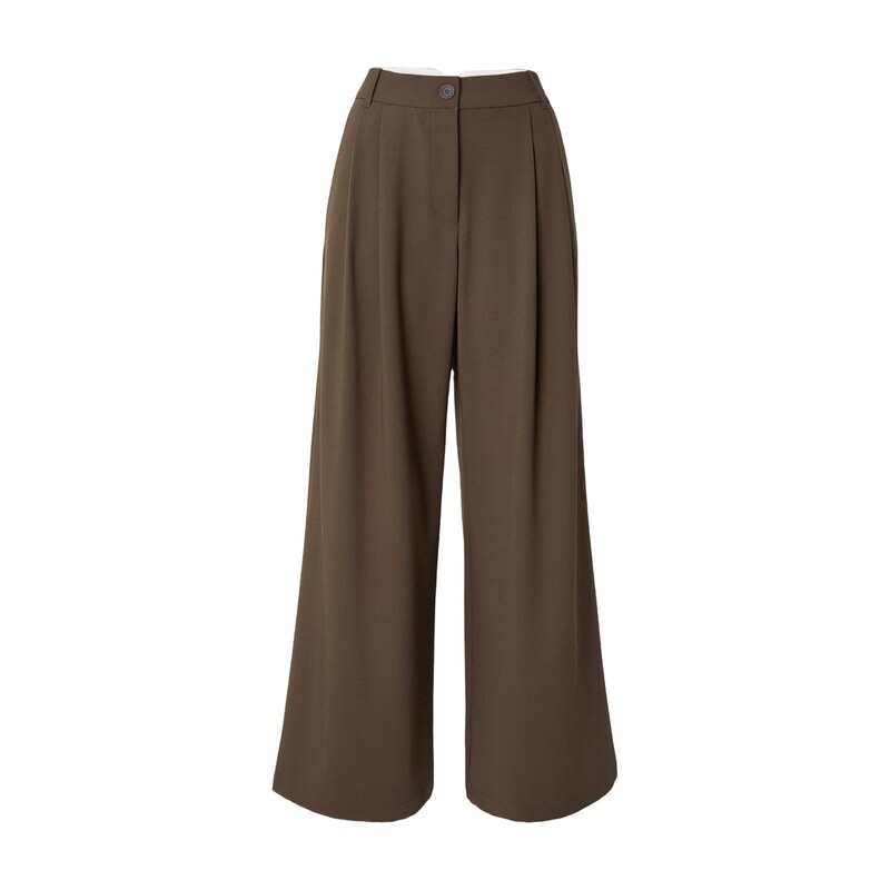 VERO MODA Kalhoty se sklady v pase VMSTELLA olivová