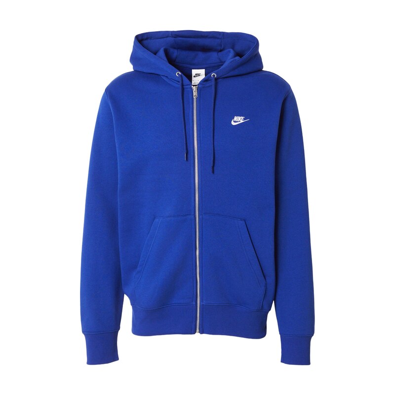 Nike Sportswear Mikina CLUB kobaltová modř / bílá