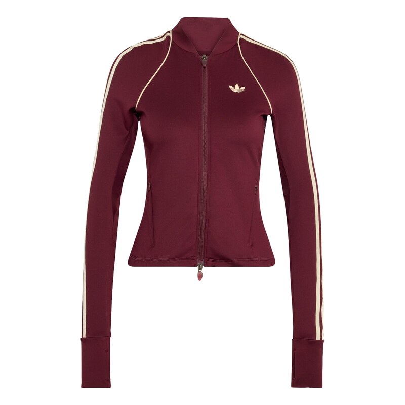 ADIDAS PERFORMANCE Sportovní mikina SST burgundská červeň / bílá