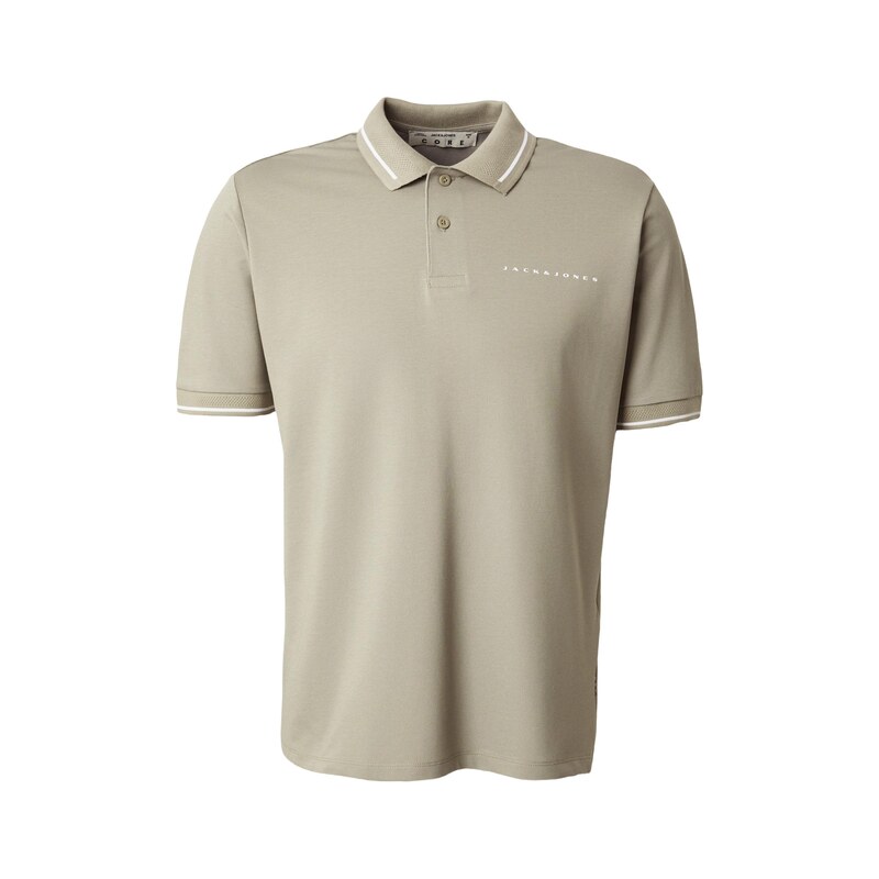 JACK & JONES Tričko JCOFUSION olivová / bílá