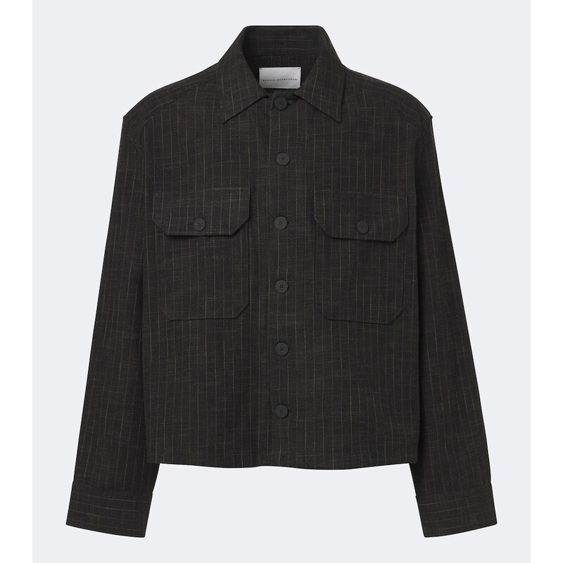 Studio Nicholson Kelver striped cotton and wool-blend jacket