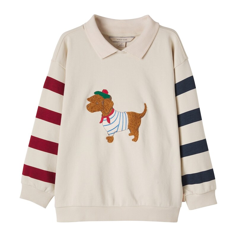 Konges Sløjd Spotty embroidered cotton-blend polo sweatshirt