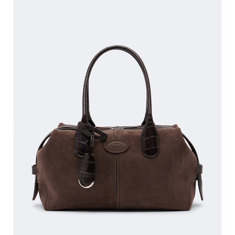 Tods Bauletto Small suede tote bag