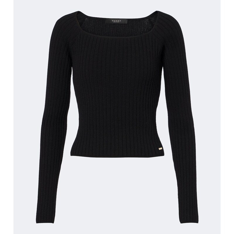 Gucci Ribbed-knit wool and cashmere sweater