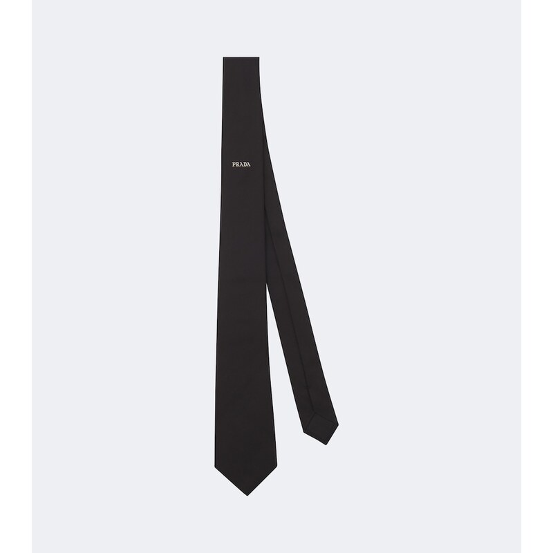 Prada Logo silk tie